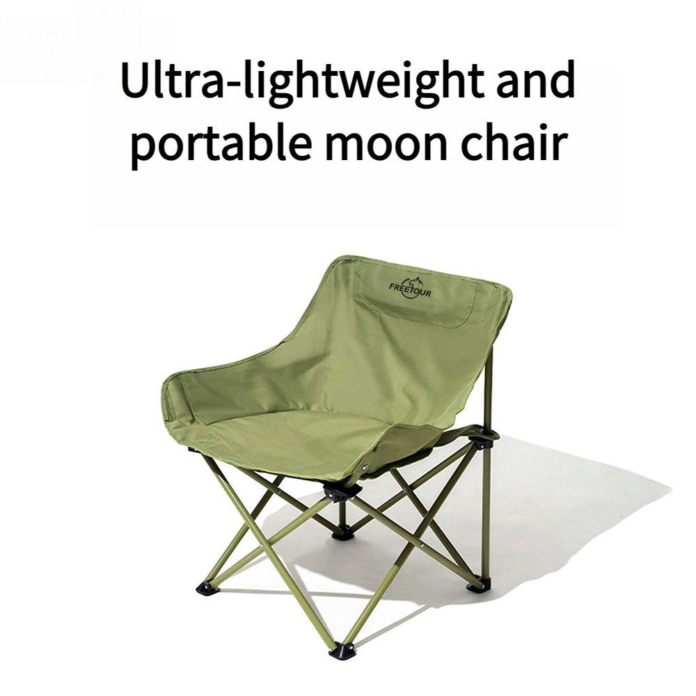 Kids Outdoor Folding Chair - Tragbarer Mond-Campingstuhl, Klappstuhl mit Rückenlehne, Outdoor-Angelstuhl,