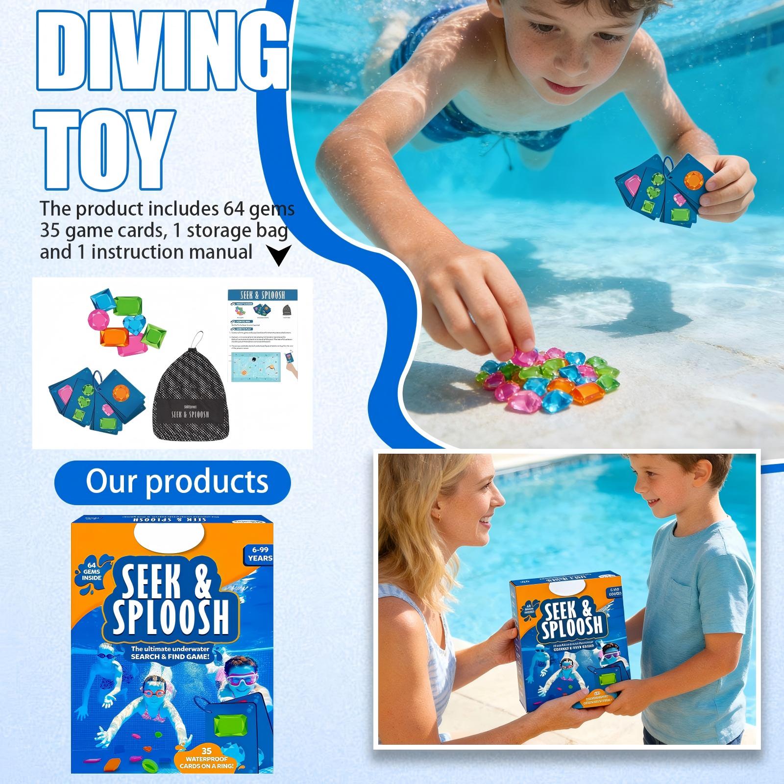 Kids Outdoor Learning Activities - 1/2/3/5 Set Unterwasser-Tauch-Edelsteine für Kinder, bunte