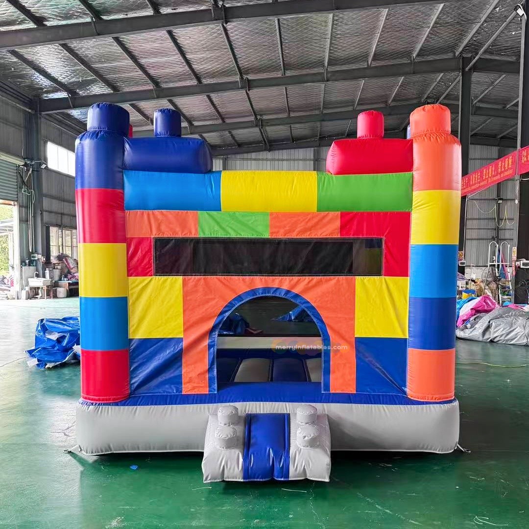 Kids Outdoor House With Slide - Kinder Hüpfburg Springen Schloss Rutsche Combo