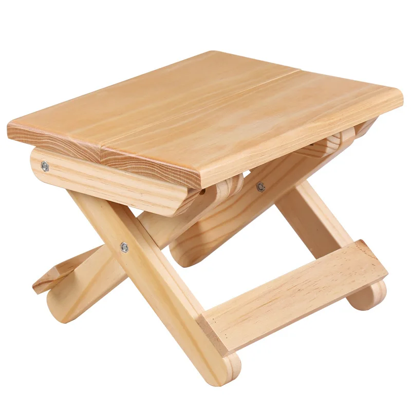 Kids Outdoor Folding Chair - Kiefernholz Klapp hocker tragbare Haushalt Massivholz