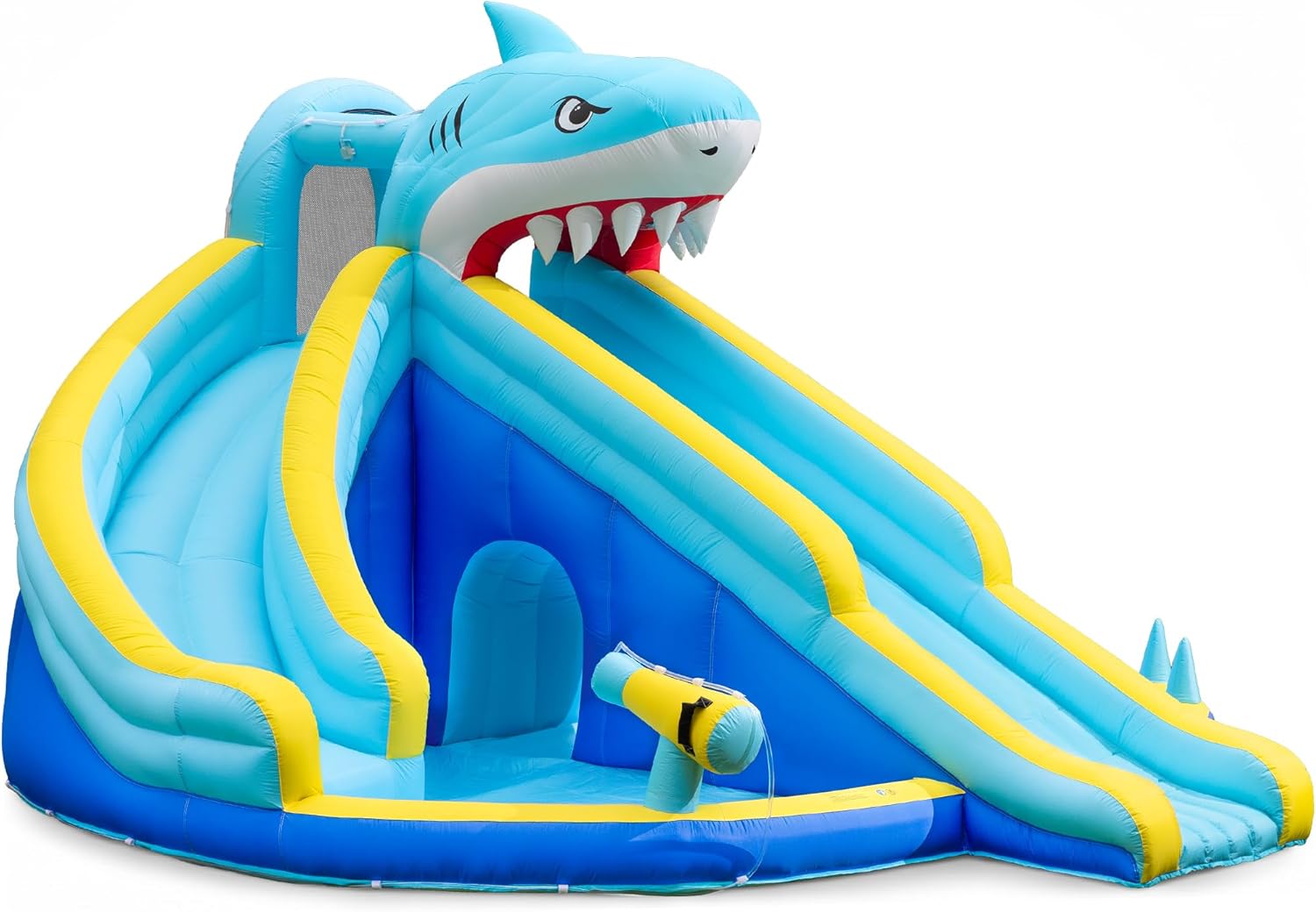 Kids Outdoor House With Slide - Aufblasbare Wasserrutsche mit Hüpfburg für Kinder