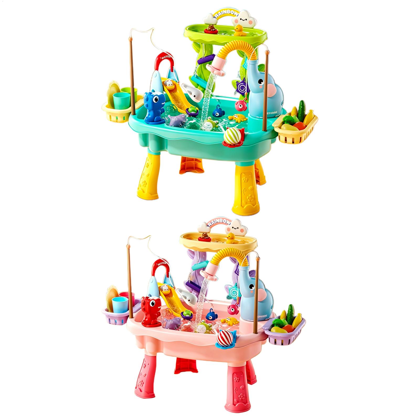 Kids Outdoor Sink - Verbesserter Kleinkind-Wassertisch Küchen-Spiel-Spüle mit Elektrischer Pumpe,