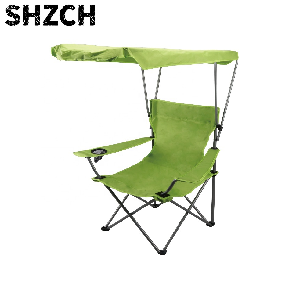 Kids Outdoor Folding Chair - Maßgefertigter Tragbarer Outdoor-Camping-Strandklappstuhl mit Sonnenschutz-Überdachung Kompakter