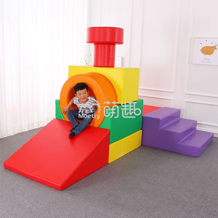 Kids Outdoor Playset - Moetry Zugförmige Bunte Schaumstoffblöcke für Babys