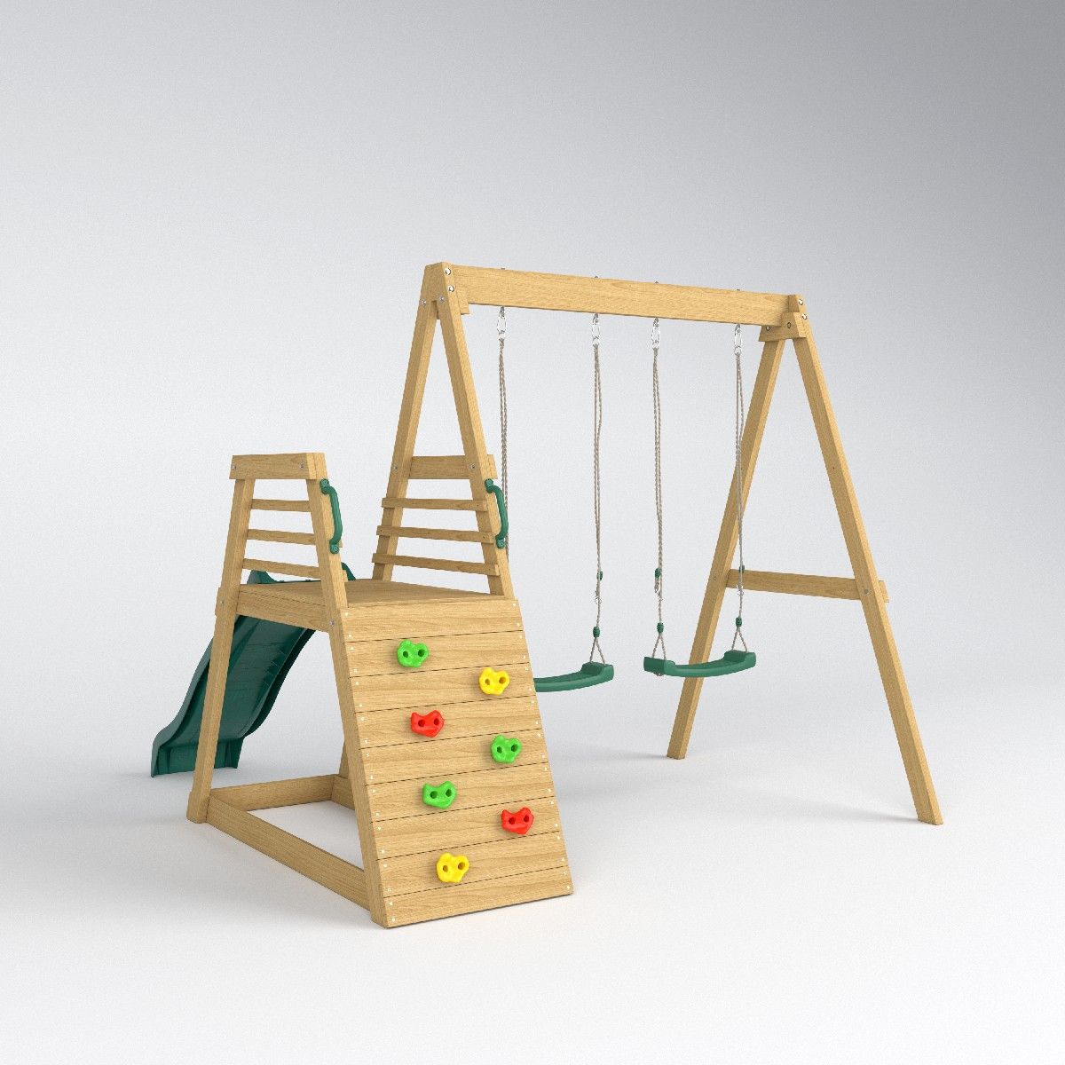 Kids Outdoor Swing And Slide - 2026 Dschungelspielplatz Rutsche Schaukel Garten Kinder