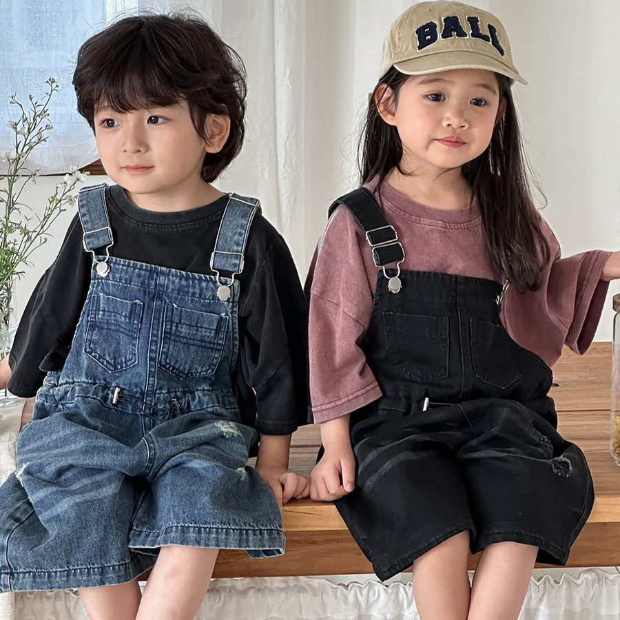 Kids Outdoor Overalls - 2026 Sommer Unisex Kinder Denim-Latzhose mit