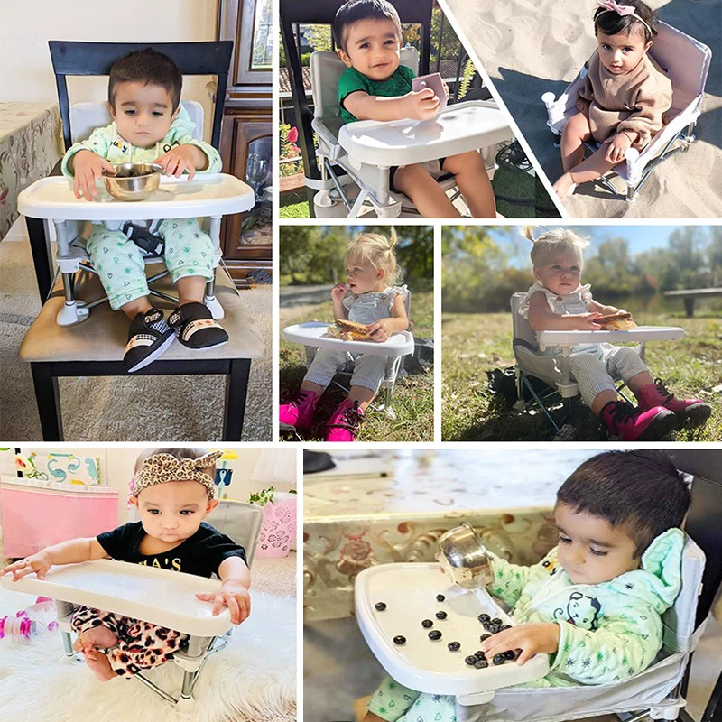 Kids Outdoor Folding Chair - Baby-Möbelzubehör: Tragbarer, faltbarer Kinderhochstuhl für Reisen,