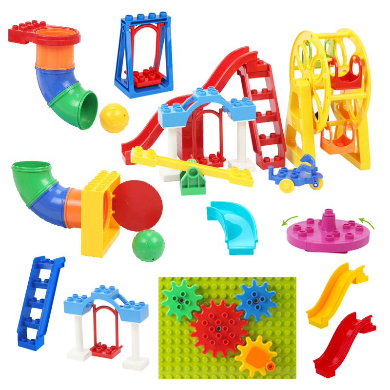 Kids Outdoor Swing And Slide - Große Bausteine Spielplatz Pipeline Teile Rutsche