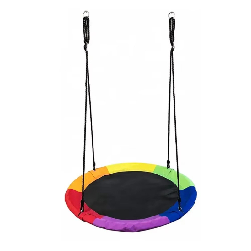 Kids Outdoor Hammock Swing - Outdoor-Garten-Kinderschaukel, Bunte Nest-Hängematte mit Verstellbarer Höhe