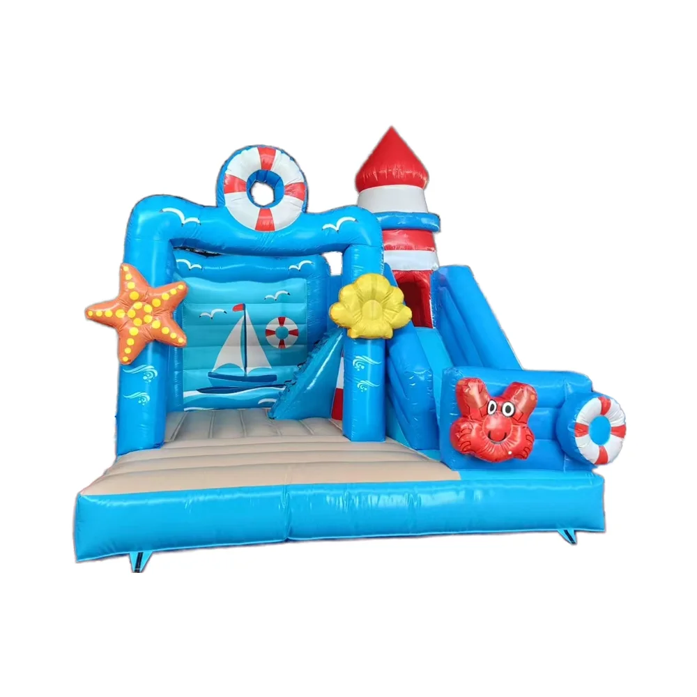 Kids Outdoor House With Slide - Kommerzielles aufblasbares Hüpfburg-Set für Kinder: Cartoon-Hüpfburg