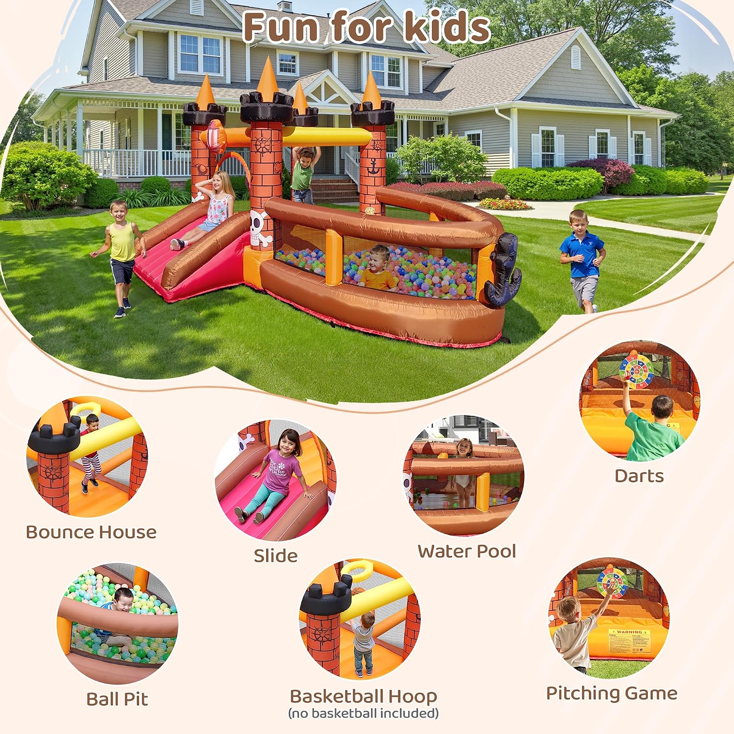 Aufblasbares Hüpfhaus für Kind – Kids Outdoor House With Slide Bewertung und Preis