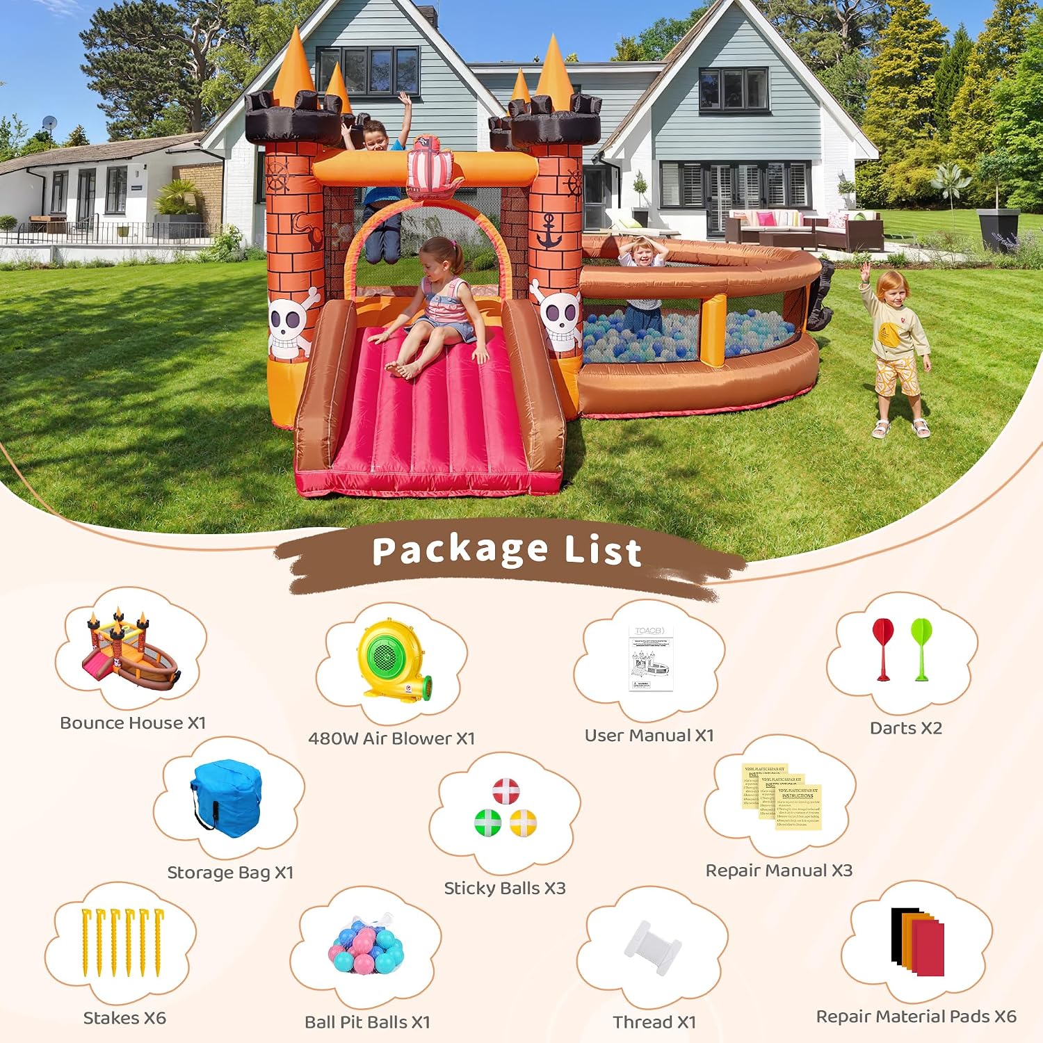Aufblasbares Hüpfhaus für Kind – Kids Outdoor House With Slide Bewertung und Preis