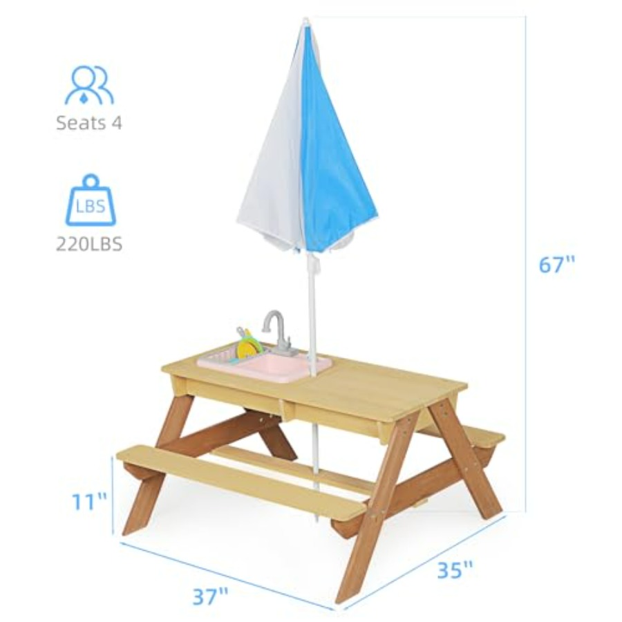 Outdoor-Kinder-Picknicktisch m – Kids Outdoor Sink Bewertung und Preis