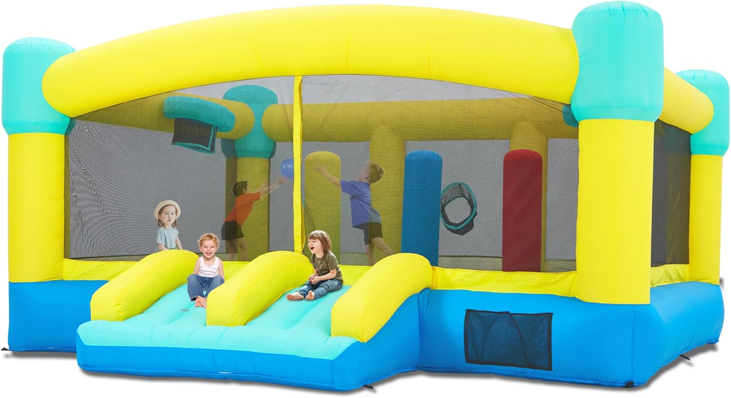Große Hüpfburg, 15 x 14,8 FT a – Kids Outdoor House With Slide Bewertung und Preis