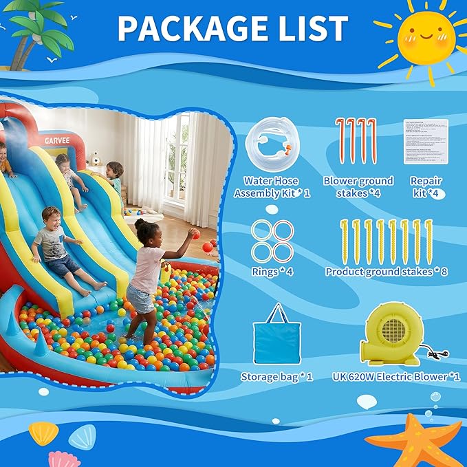 Ganzjähriger 8-in-1 aufblasbar – Kids Outdoor Playset Bewertung und Preis
