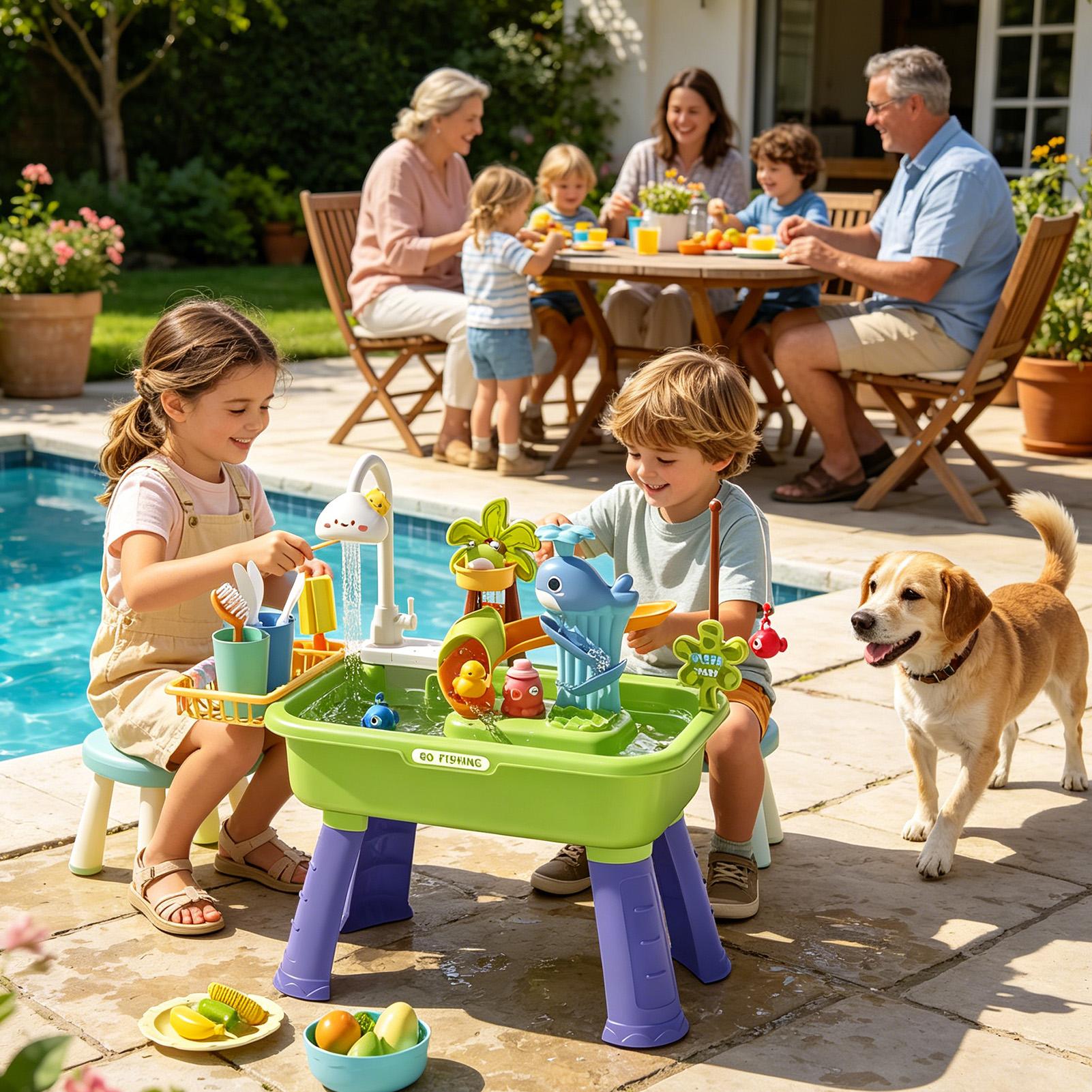 Wassertisch für Kinder mit Pum – Kids Outdoor Sink Bewertung und Preis