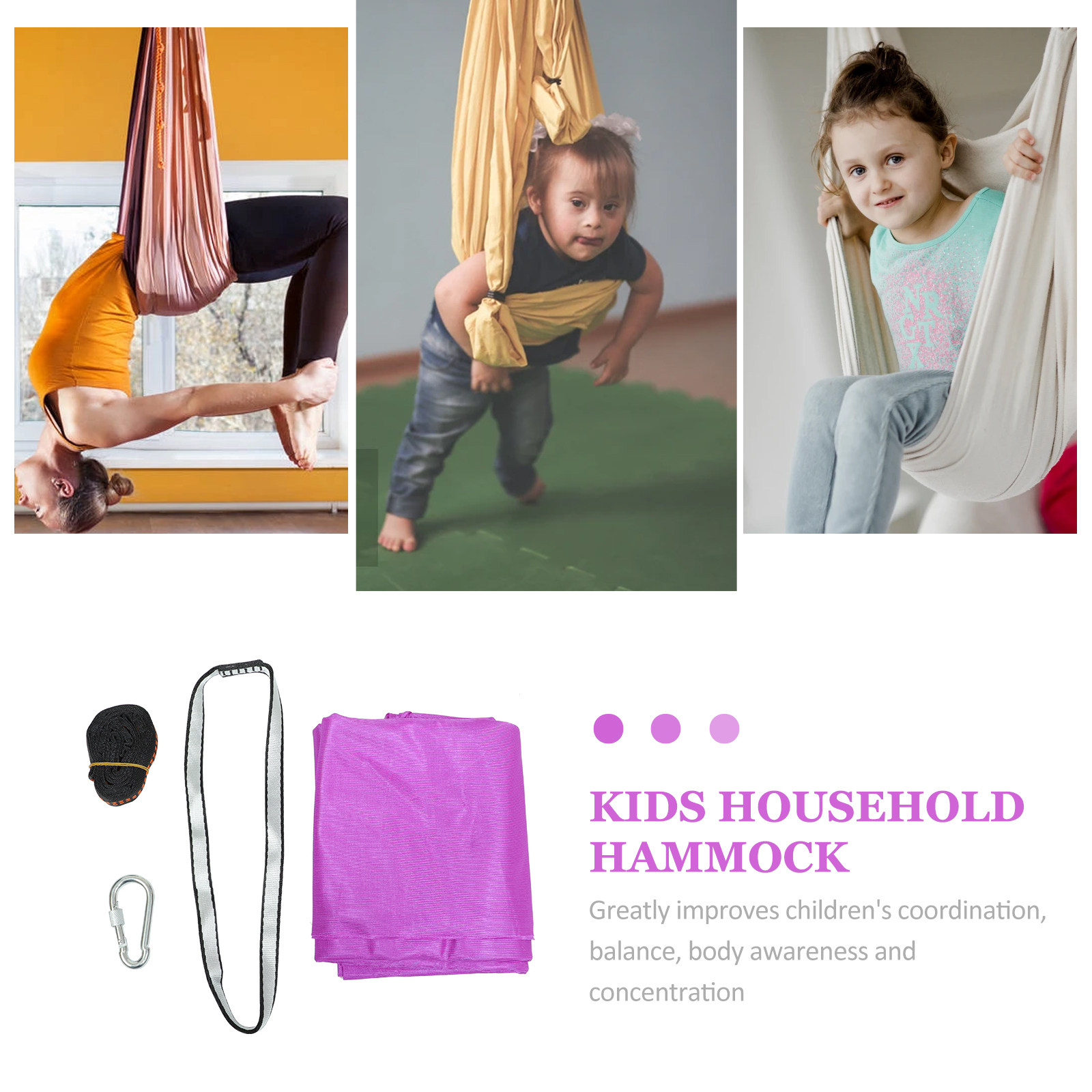 1 Set Kinder-Yoga-Hängematte,  – Kids Outdoor Hammock Swing Bewertung und Preis