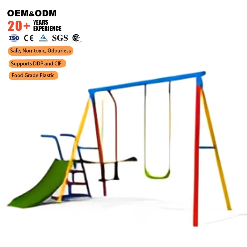 Outdoor-Metallschaukelgestell  – Kids Outdoor Swing And Slide Bewertung und Preis