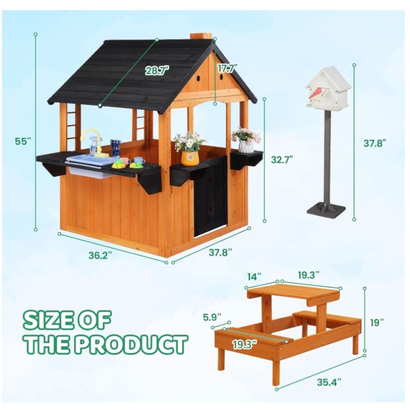 Kinder-Holzspielhaus für Drauß – Kids Outdoor Sink Bewertung und Preis