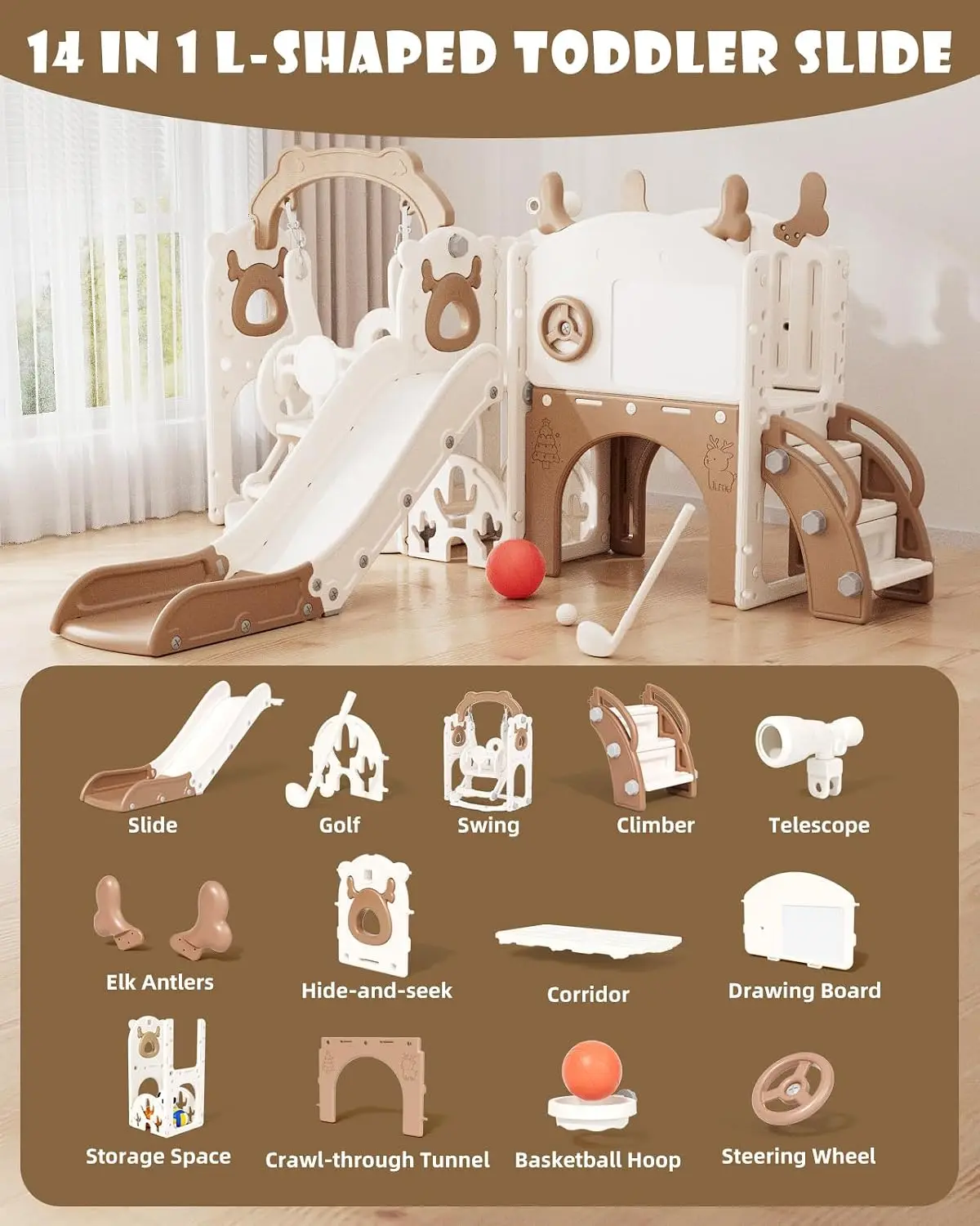13-in-1 Rutsch- und Schaukelse – Kids Outdoor Swing And Slide Bewertung und Preis