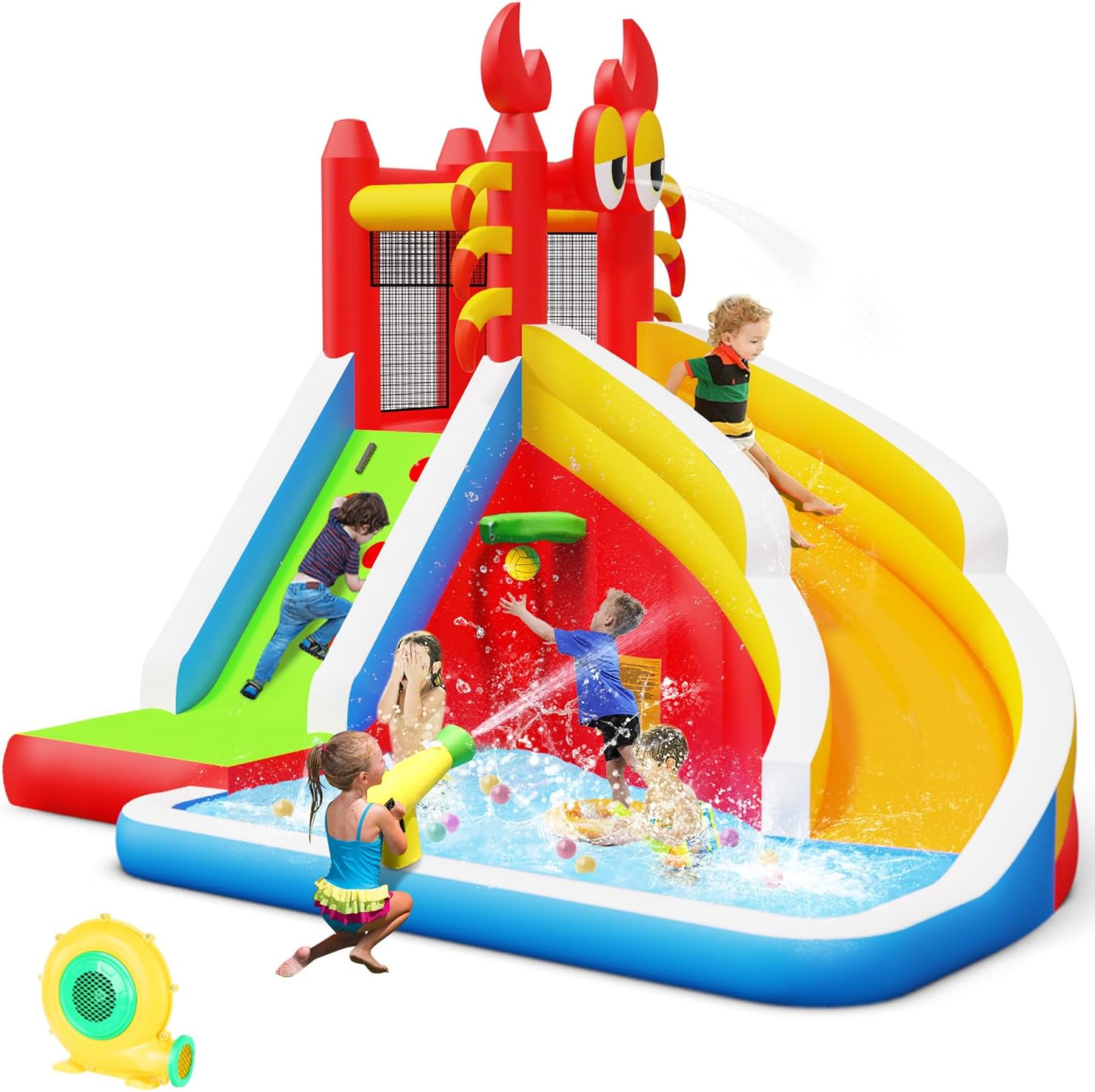 Großes Aufblasbares Hüpfhaus m – Kids Outdoor House With Slide Bewertung und Preis