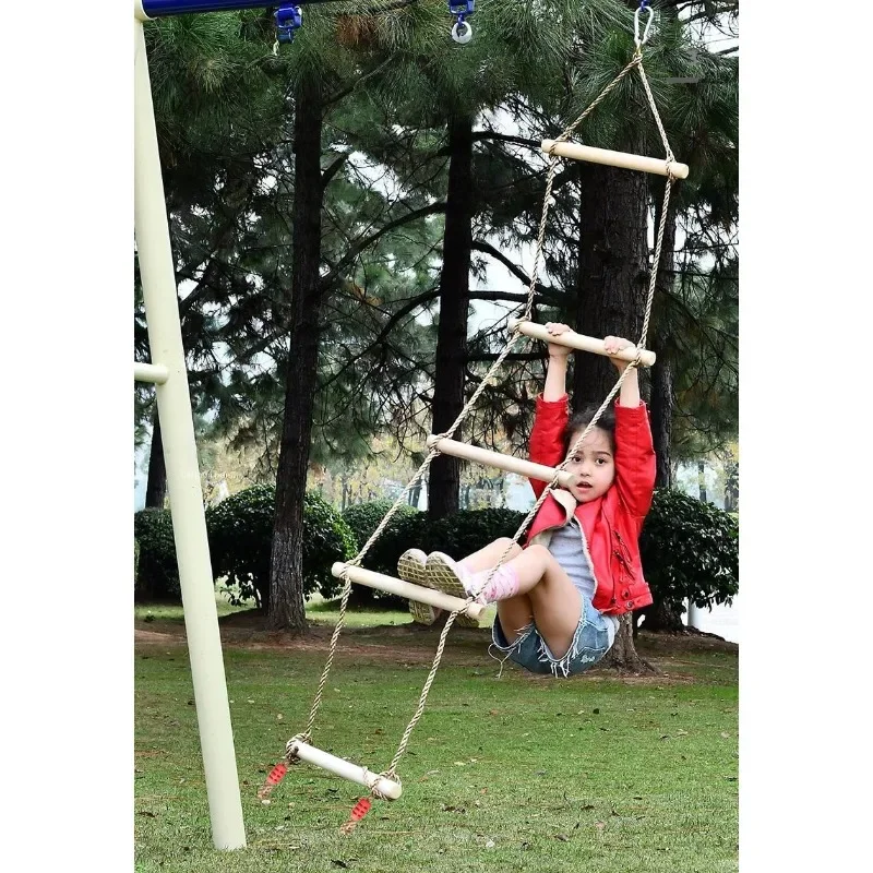 Kinder-Kletterseil-Leiter aus  – Kids Outdoor Swing And Slide Bewertung und Preis