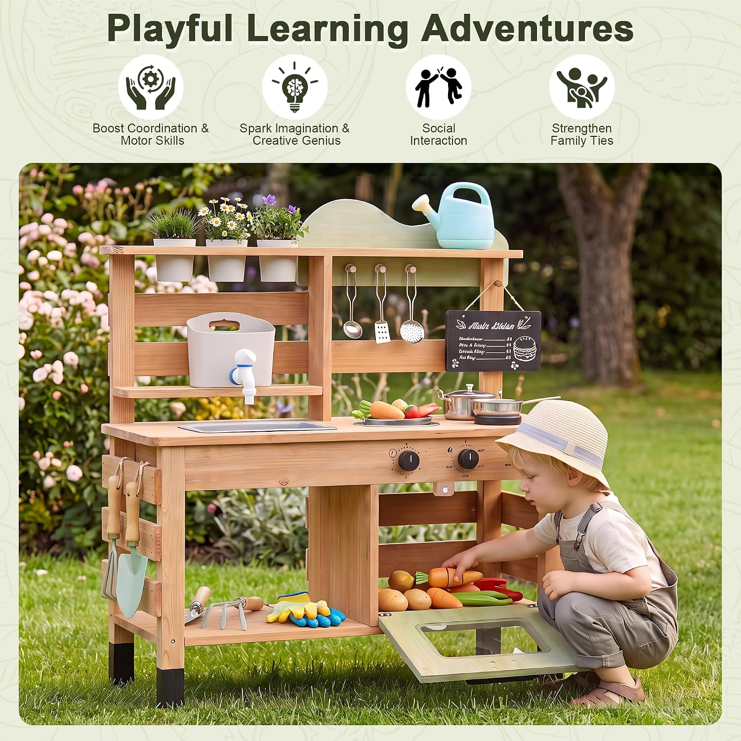 OLLIKIVI Outdoor-Spielküche fü – Kids Outdoor Sink Bewertung und Preis