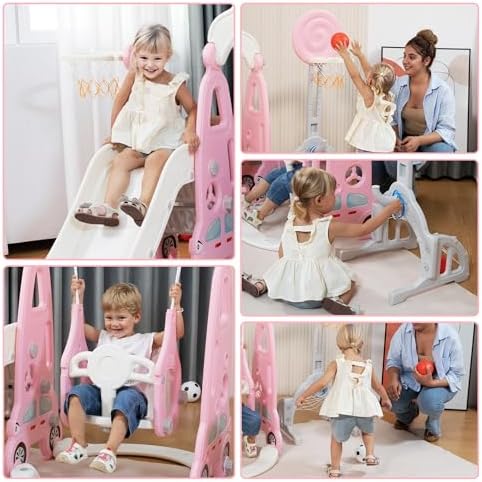 6-in-1 Kleinkind-Rutsche und S – Kids Outdoor Swing And Slide Bewertung und Preis