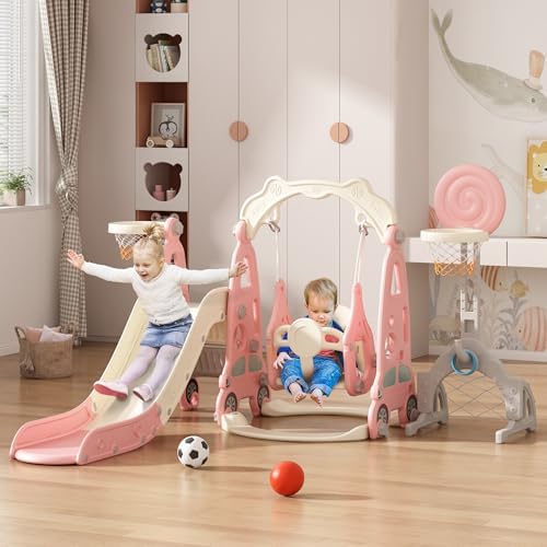 6-in-1 Kleinkind-Rutsche und S – Kids Outdoor Swing And Slide Bewertung und Preis