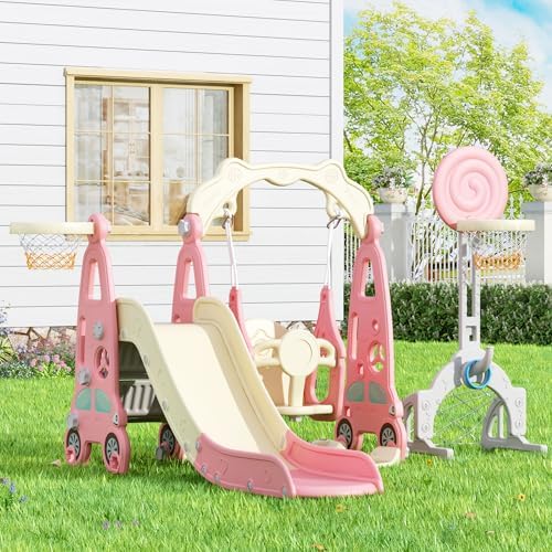 6-in-1 Kleinkind-Rutsche und S – Kids Outdoor Swing And Slide Bewertung und Preis