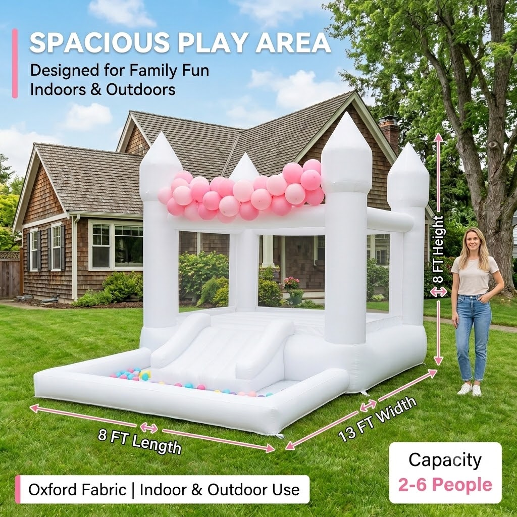 (Aufblasbare Hüpfburg mit Gebl – Kids Outdoor Wendy House Bewertung und Preis