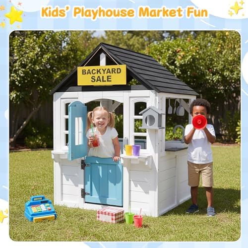 Holz-Spielhaus für Kinder mit  – Kids Outdoor Sink Bewertung und Preis