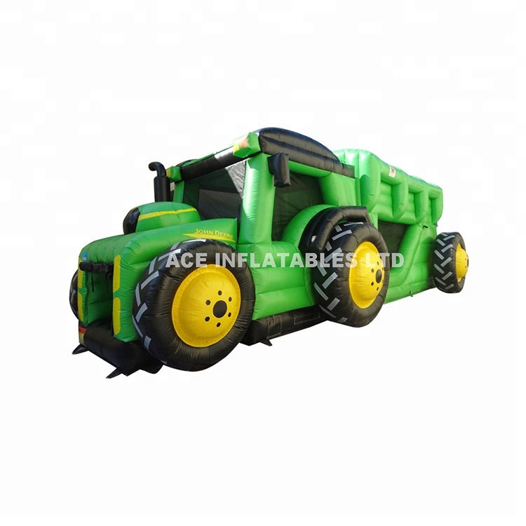 Aufblasbarer Traktor-Hindernis – Kids Outdoor House With Slide Bewertung und Preis