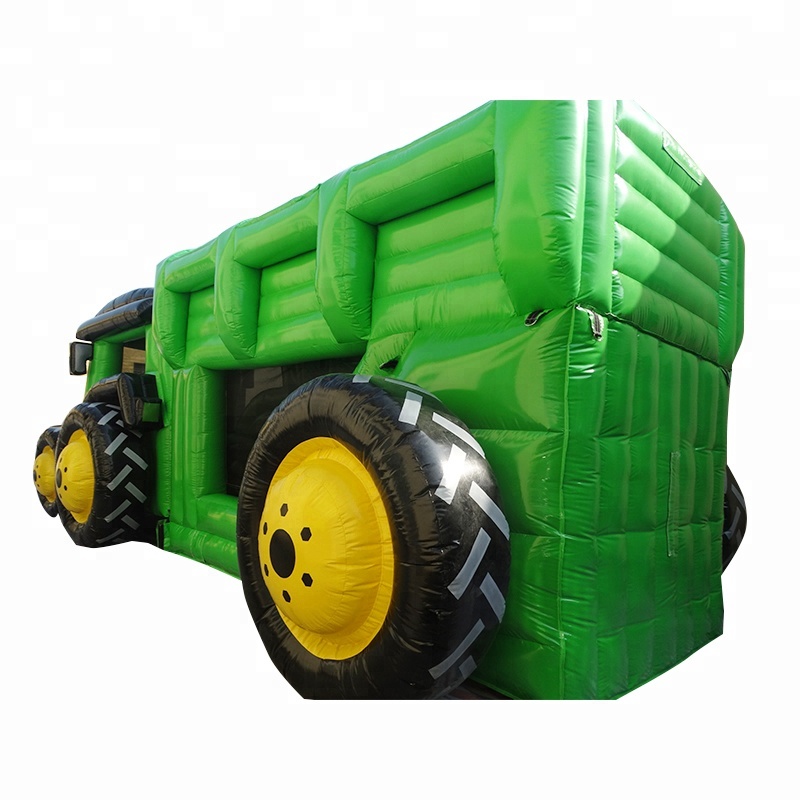 Aufblasbarer Traktor-Hindernis – Kids Outdoor House With Slide Bewertung und Preis